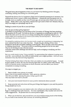 The Right to be Happy